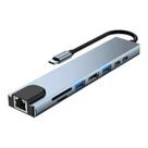 Adaptador Hub 8x1 Usbc Hdmi 4k