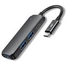 Adaptador HUB ELG USB 4 Em 1, Entrada Tipo-C para 3 Portas USB-A + 1 Porta Tipo-C, Preto - HUB41C-v2