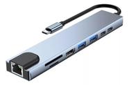 Adaptador Hub Para TIPO-C 8 Em 1 Usb-c Hdmi 4k