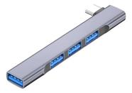 Adaptador Hub Tipo C Usb 4 Em 1 Leve E Portatil De Aluminio