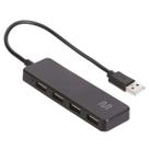 Adaptador Hub Usb 2.0 Com 4 Portas Multilaser Ac443 Preto