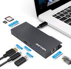 Adaptador HUB USB-C, 7 em 1, com HDMI, USB 3.0, USB-C, RJ45, Micro SD/SD, UHP3406 Wavlink