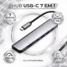 Adaptador Hub Usb-c Compatível com Mac book Air M1 M2 Dex Hdmi 4k 7 Em 1