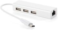 Adaptador hub USB C de 3 USB , 1 RJ45 LAN Ethernet