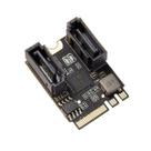 Adaptador IO CREST 2 portas SATA III de 6 Gb/s para chave M.2 NGFF A+E