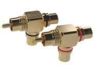 Adaptador KK Cable KK-07 1RCA macho para 2RCA fêmea, pacote com 2 unidades Adaptador KK Cable KK-07 1RCA macho para 2RCA fêmea, pacote com 2 unidades