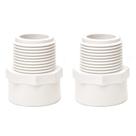 Adaptador macho de PVC bidirecional FangKingNo, 2 cm, branco, 2 cm, pacote com 2