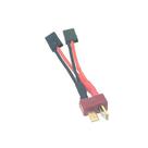 Adaptador macho Deans T Plug para 2X JR Futaba Male Connector Adaptador macho Deans T Plug para 2X JR Futaba Male Connector