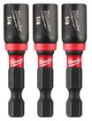 Adaptador Magnético 1/4" X 50Mm X 1/4" com 03 peças G 49-66-4522 Milwaukee Unica