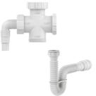 Adaptador Máquina Lavar Louça Roupa Tanque Cruzeta + Sifão