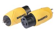 Adaptador Marinco S15-504 reto 15A 125V macho para 50A 125/250V fêmea