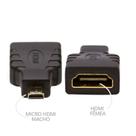 Adaptador Micro HDMI Macho x HDMI Fêmea Preto Exbom **