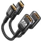 Adaptador Mini HDMI para HDMI JSAUX 4K 60 Hz HDR 3D 18 Gbps, pacote com 2 Adaptador Mini HDMI para HDMI JSAUX 4K 60 Hz HDR 3D 18 Gbps, pacote com 2