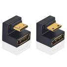 Adaptador Mini HDMI para HDMI Poyiccot em forma de U, 8K @60Hz, pacote com 2