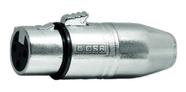 Adaptador Mini Xlr Macho 3 Pinos X Xlr Cannon Femea Csr 509