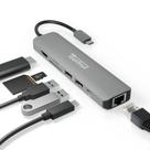 Adaptador multiportas 7 em 1 conectável com hub USB C com Ethernet 100W