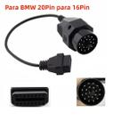Adaptador OBD II de 20 pinos para B.MW, Conector Fêmea de 20 PIN para OBD2 de 16 PIN, e36 e39 X5 Z3