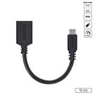 Adaptador Otg Micro Usb Para Usb 2.0 15Cm Preto Conexão Com Celulares Smartphones Tablets - Pamup-15