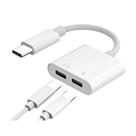 Adaptador OTG TIPO- C para 2 TIPO-C Áudio e Carregador 2.1A CB-7136