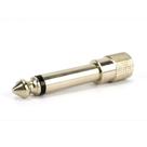 Adaptador P10 Macho Para P2 Fêmea Áudio Estéreo Conector Metal Niquelado