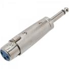 Adaptador P10 Mono X XLR Cannon Femea Metal ADAP0028 Prata STORM