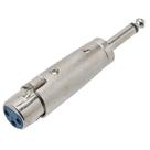 Adaptador P10 Mono x XLR Cannon Fêmea Metal ADAP0028 Prata Storm