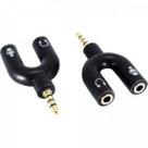 Adaptador P2 4c x 2j2 Estéreo Níquel Adap0066 Preto Storm - Pct / 10