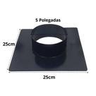 Adaptador para duto preto 5" para saida churrasqueira 25x25 - laurindos