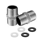 Adaptador para mangueira de chuveiro OFFO G1/2 em aço inoxidável, 2 peças Adaptador para mangueira de chuveiro OFFO G1/2 em aço inoxidável, 2 peças
