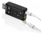 Adaptador Para Placa De Som Usb 7.1 Preto Knup HB-T64 C Led Adaptador Para Placa De Som Usb 7.1 Preto Knup HB-T64 C Led
