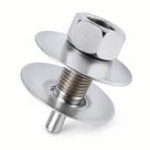 Adaptador para Rebolo e Disco para Furadeira e Esmerilhadeira em Aço Carbono Zincado com Arruelas Rosca 1/2 - Adaptador para Rebolo e Disco para Furadeira e Esmerilhadeira em Aço Carbono Zincado com Arruelas Rosca 1/2 -
