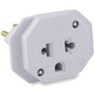 Adaptador para Tomada Universal 2P+T 10A Bivolt Branco