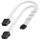 ADAPTADOR PCI-E 5.0 12VHPWR 16PIN PARA 2x8 PINOS 6+2 BRANCO