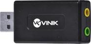 Adaptador placa de som usb 7.1 canais virtual ausb71 - Vinik