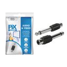 Adaptador Plug P10 Mono Para Rca Jack