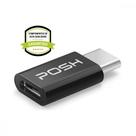 Adaptador Posh Micro USB para USB C em ABS para cabo USB Adaptador Posh Micro USB para USB C em ABS para cabo USB