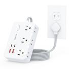 Adaptador Power Strip DEPOW de 2 pinos para 3 pinos 6 tomadas 4 USB