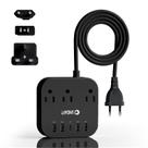 Adaptador Power Strip Unidapt dos EUA para o Reino Unido e Europa com portas USB