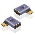 Adaptador Poyiccot Mini HDMI a HDMI 8K ángulo de 90 Izquierda/Derecha Adaptador Poyiccot Mini HDMI a HDMI 8K ángulo de 90 Izquierda/Derecha