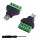 Adaptador Poyiccot RJ45 Screw Terminal Network Ethernet, pacote com 2 unidades