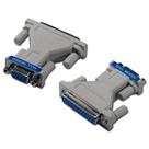Adaptador QVS DB9 para DB25 Fêmea RS232 Null Modem Adaptador QVS DB9 para DB25 Fêmea RS232 Null Modem