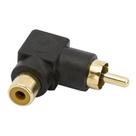 Adaptador RCA Macho x RCA Fêmea 90º KIT COM 4 Adaptador RCA Macho x RCA Fêmea 90º KIT COM 4