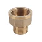 Adaptador redutor de bucha hexagonal com encaixe de tubulação de água de latão 1/2 BSPT macho para 3/4 BSPT fêmea