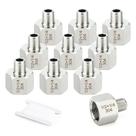 Adaptador redutor TAISHER 304 em aço inoxidável 1/4 NPT macho x 1/2 NPT fêmea Adaptador redutor TAISHER 304 em aço inoxidável 1/4 NPT macho x 1/2 NPT fêmea