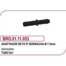 ADAPTADOR RETO P/ BORRACHA Ã 7,5mm / TUBO 8x1 C/ ANEL BRO ADAPTADOR RETO P/ BORRACHA Ã 7,5mm / TUBO 8x1 C/ ANEL BRO
