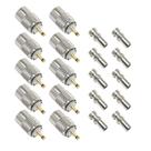 Adaptador RF de conector coaxial PL-259 UHF macho para RG58, pacote com 10