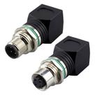Adaptador RJ45 para M12 Lonlonty Industrial Ethernet IP68 de 4 pinos