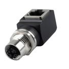 Adaptador RJ45 para M12 X codificado em 8 pinos Cat6/Cat5 Lonlonty