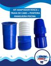 Adaptador rosca + ponteira + trava para cabo telescópico - kit limpeza piscina brustec