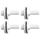 Adaptador Roscável c/ Flange Fixa Branca 1/2 Kit com 4 Marca Cipla